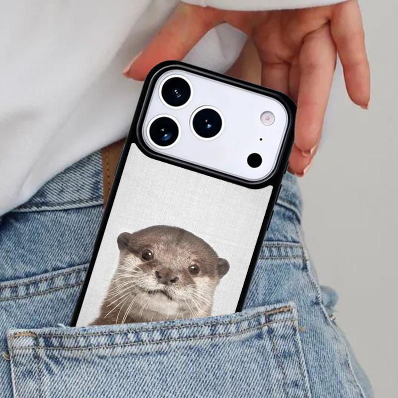 Tier Otter Niedliche Handyhülle für iPhone 16e 15 14 13 12 17 Pro Max Plus Air 17pro Hülle Coque