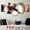 5 Pieces Canvas Wall Arts Anime Poster Painting Eren Armin Attack On Titan Modular Home Decor Picture Print Living Room Artwork