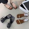 Mode Sexy Mittelhohe Absätze Damen Sandalen Mode Absatzschuhe 2025 Sommer Neue Marke Klobige Pumps Pantoletten Flache Schnalle Zapatillas De Mujer