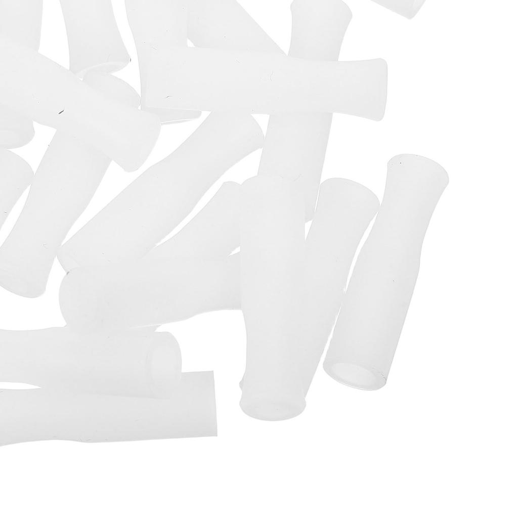 20Pcs Silicone Straw Tips for 6Mm Out Diameter Straws Reusable Heatproof Soft Nozzle Straw Protector Extender for Coffee Tea