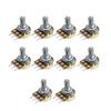 10Pcs WH148 Potentiometer 100K Ohm Variable Resistors 3-Pin 15mm Shaft Single-Joint Linear Potentiometers for Audio Volume Control, Light Dimming,