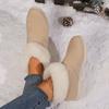 Neue Übersee-Außenhandel große Größe Herbst und Winter neue niedrige Schaftweite Wildleder Baumwollschuhe Schneeschuhe Low Top Plüschrand Damenstiefel
