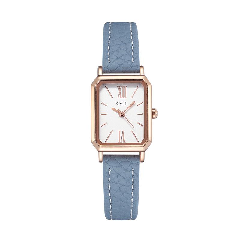 GEDI Simple Luxury Women's Watch Korean Version Student Square Retro Temperament Waterproof Female Fashion Quartz Watches Gift