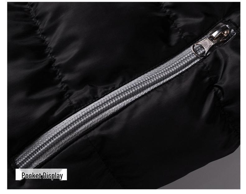 Men's Stand Collar Thickened Jacket - Large Sizes, Autumn/Winter Style, Cotton Casual Wear