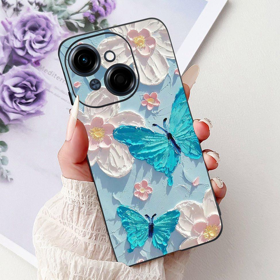 6.67'' For Tecno Spark Go 1 Case Pop 9 Cover Cute Cat Cartoon Fashion Butterfly Boy Girl Back Cover For Tecno Pop 9 Phone Case