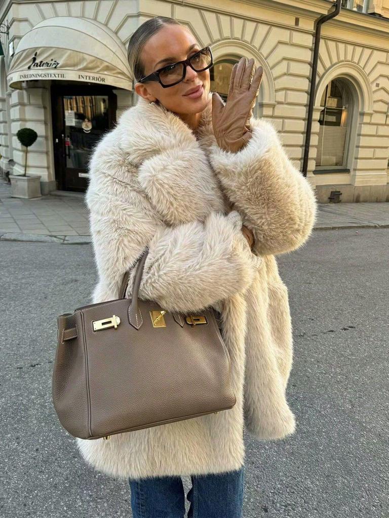 Women's Winter Lambswool Thick Cardigan Coat - New Fur Series