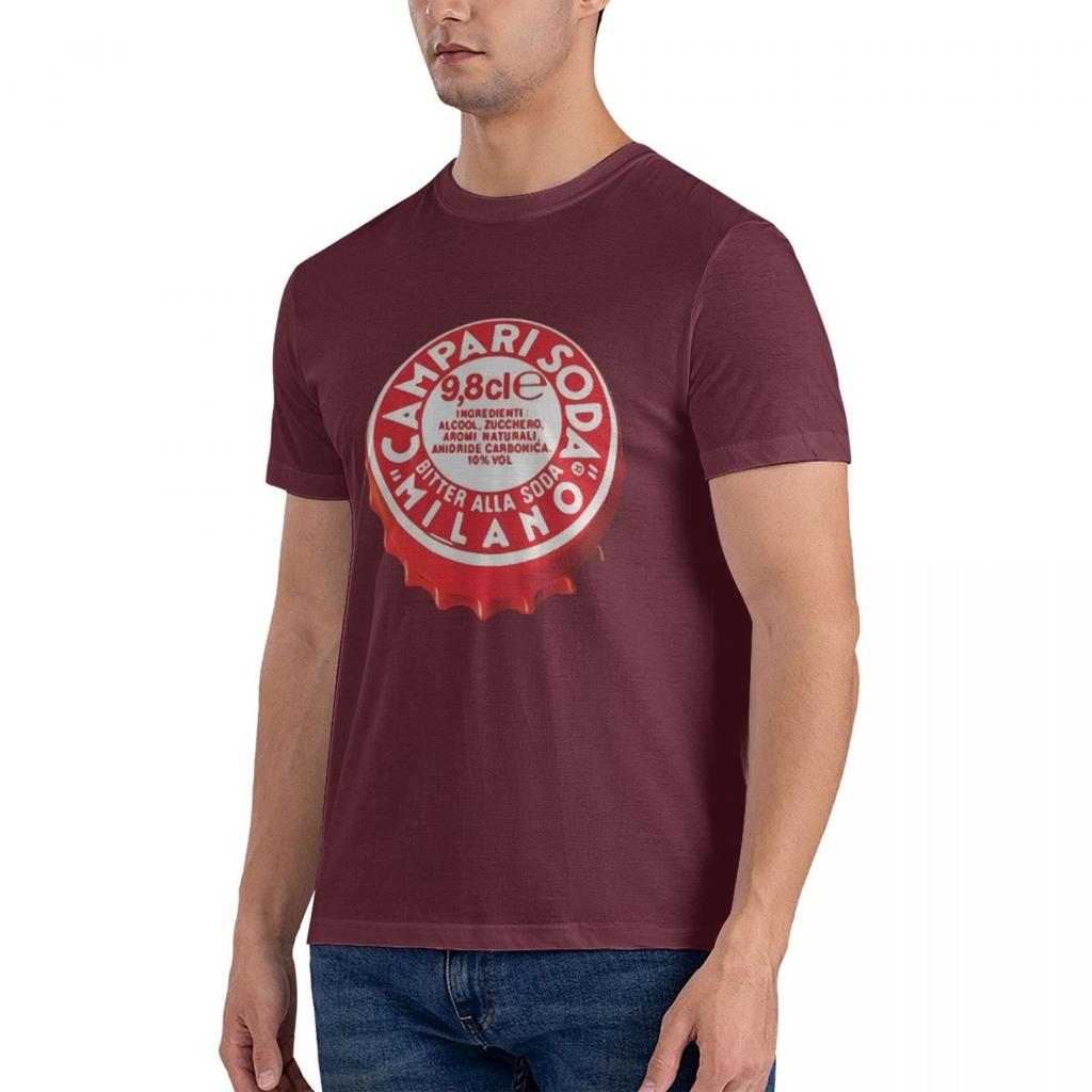 Unisex T shirt 10 Colors Campari Soda Cap Drink Bartender Print Men Tee Shirts Top Y2k Harajuku Tops Street Fashion Short Sleeve