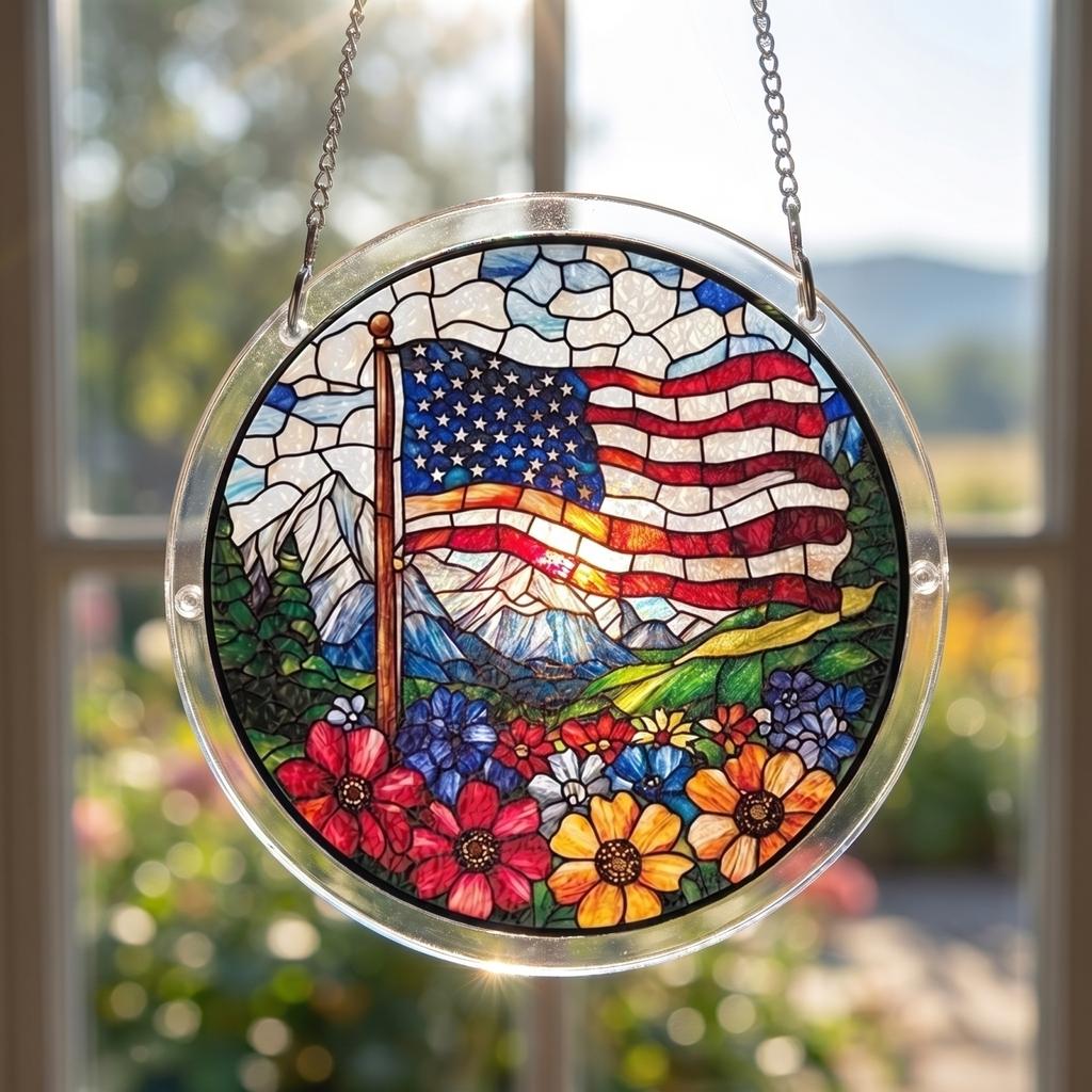 Acrylic Puzzle Window Hanging, Colorful Sunrise Sun Catchers Panel SunCatchers Puzzles Decor For Birthday Women, Men, Wife, Aunt, And Mom
