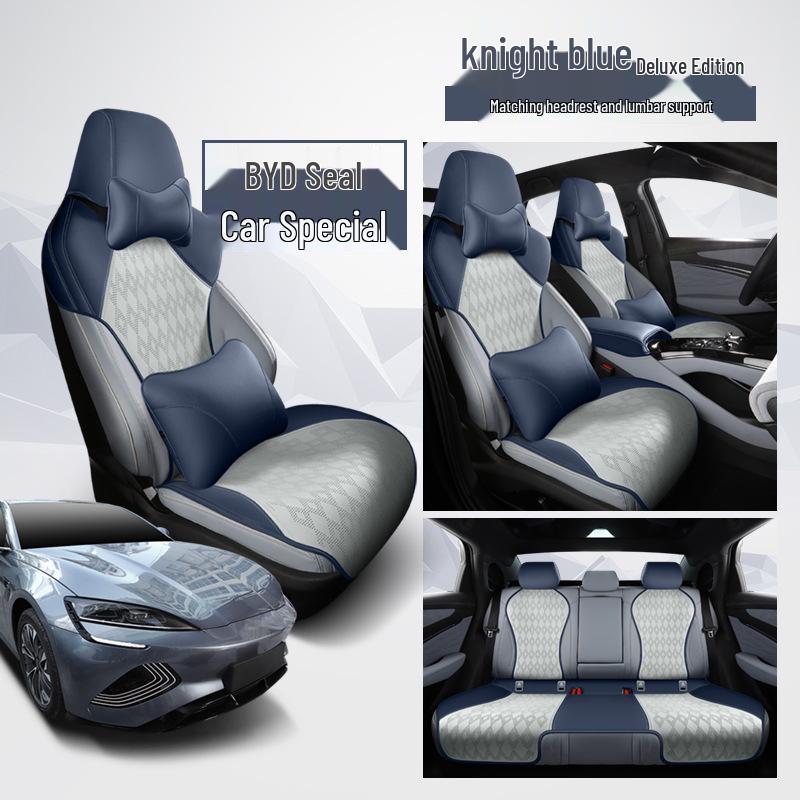 BYD Seal Seat Cover: Perforated, Breathable, Luxurious, Half-Pack Cushion for All Seasons.