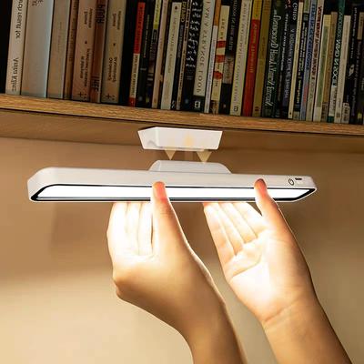 LED Schreibtischlampe, USB wiederaufladbares Licht, stufenloses Dimmen, Tischlampe, hängende magnetische Schlafzimmertisch-Leselampe, wiederaufladbares Nachtlicht