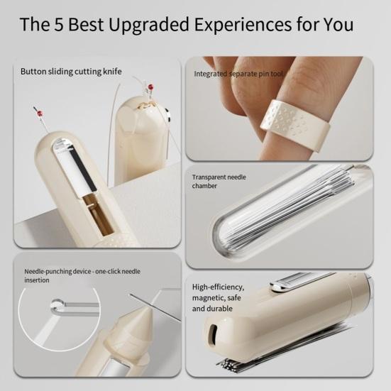 5 in 1 Needle Threader Seam Remover Portable Needle Threading Tool Seam Opener