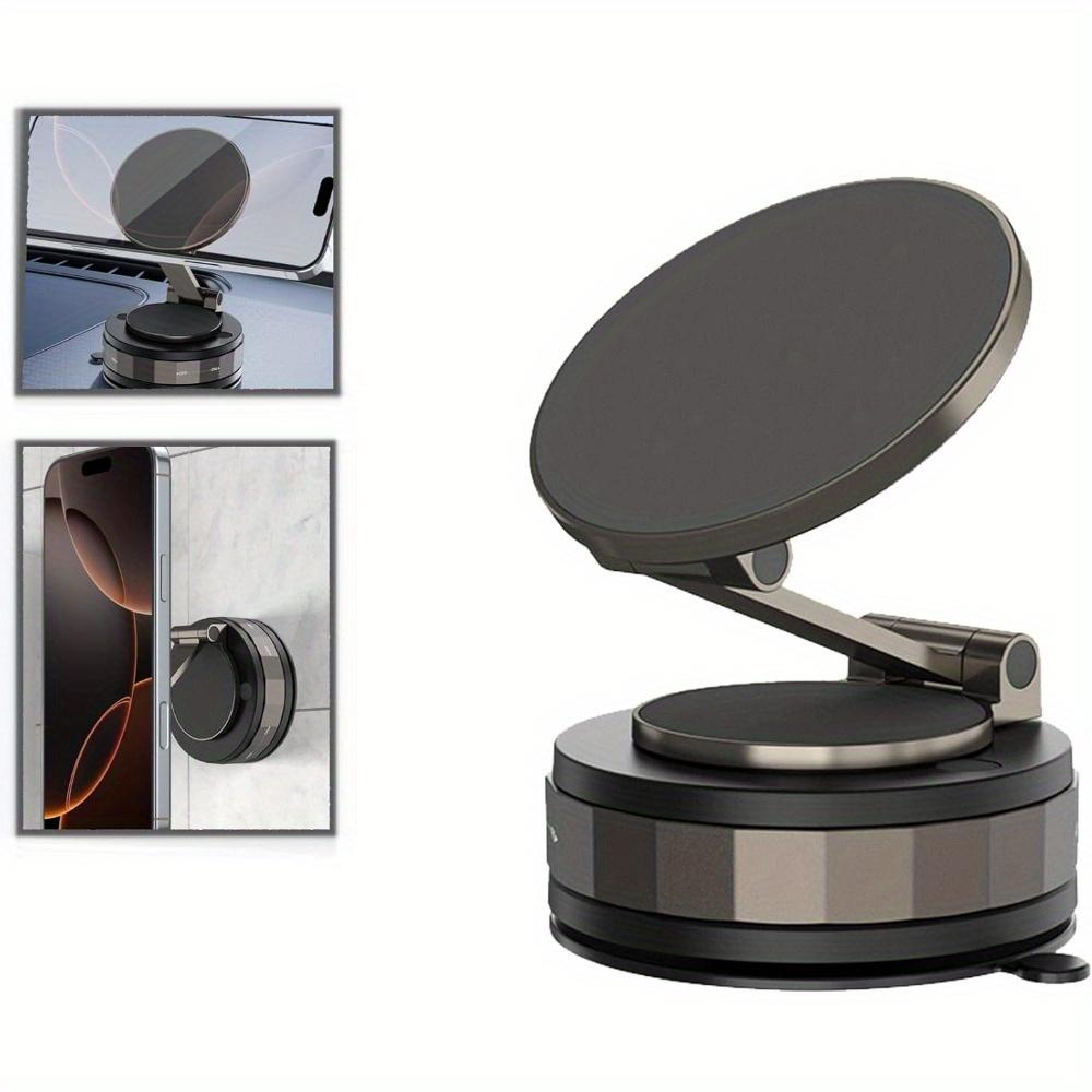 

Magnetic Phone Holder, Upgraded Aluminum Alloy, 360° Rotatable & Foldable Design with Vacuum Suction Cup