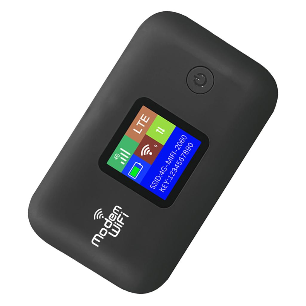 Hotspot Mobil WiFi 4G Suportă 10 Utilizatori Conectați Router Wireless Portabil 300Mbps cu Slot Card SIM Ecran Color