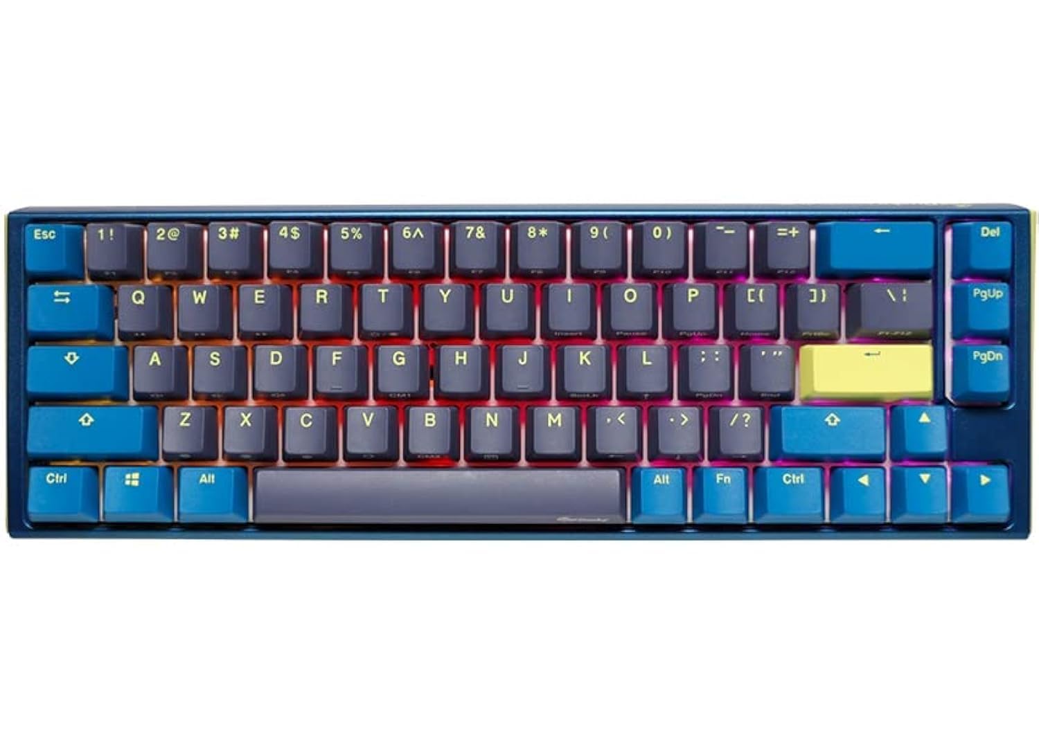 

Ducky One 3 SF Daybreak Mechanical Quack Mechanics Dampening Cherry MX Silver High Density PBT Triple Shot US 65% Keyboard Hot-Swappable Switches,