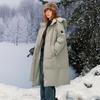 Chuyu Women's Three-Proof 90% Down Mid-Length Hooded Jacket with Fox Fur Collar