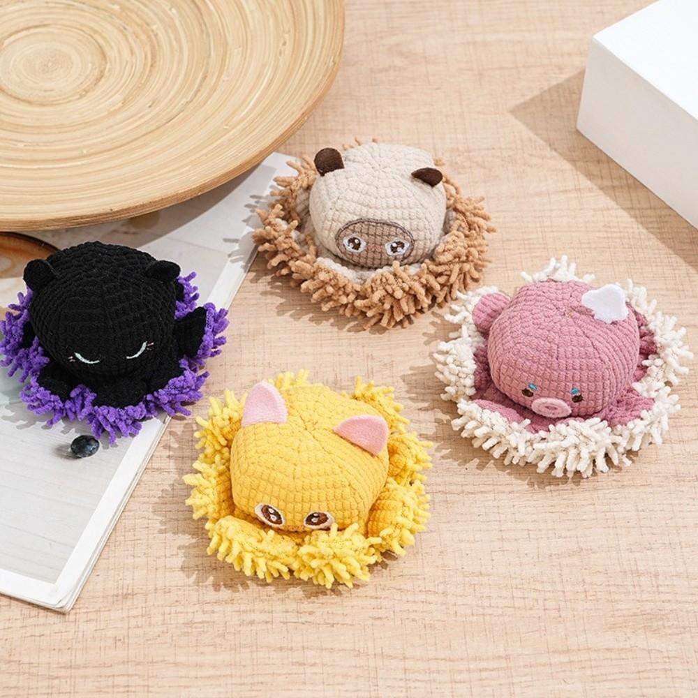 Cartoon Dog Plush Chew Toys Bite Resistant Teeth Cleaning Toy Squeaky Dog Toys  Relieve Boredom