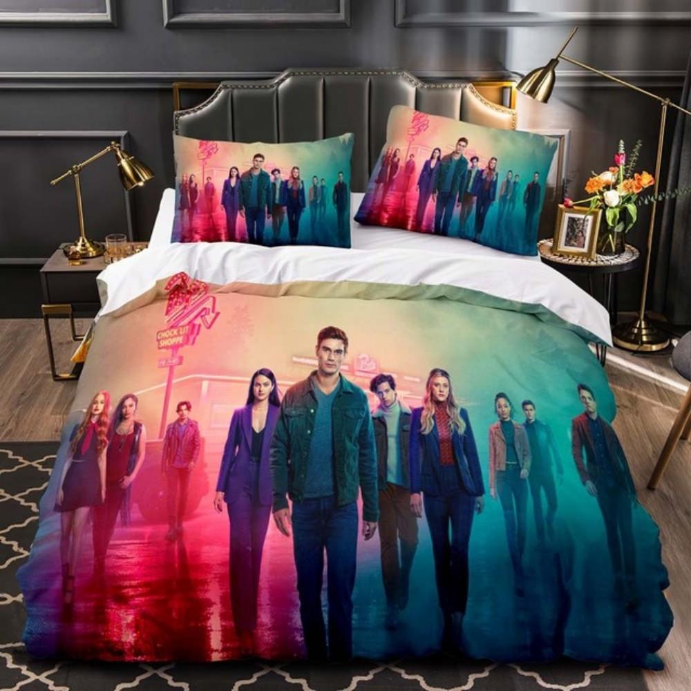 New Movie Riverdale Bedding Set Teens Boys Duvet Cover Set with Pillow Cover Comforter Set Single Queen King Full Size Bed Linen