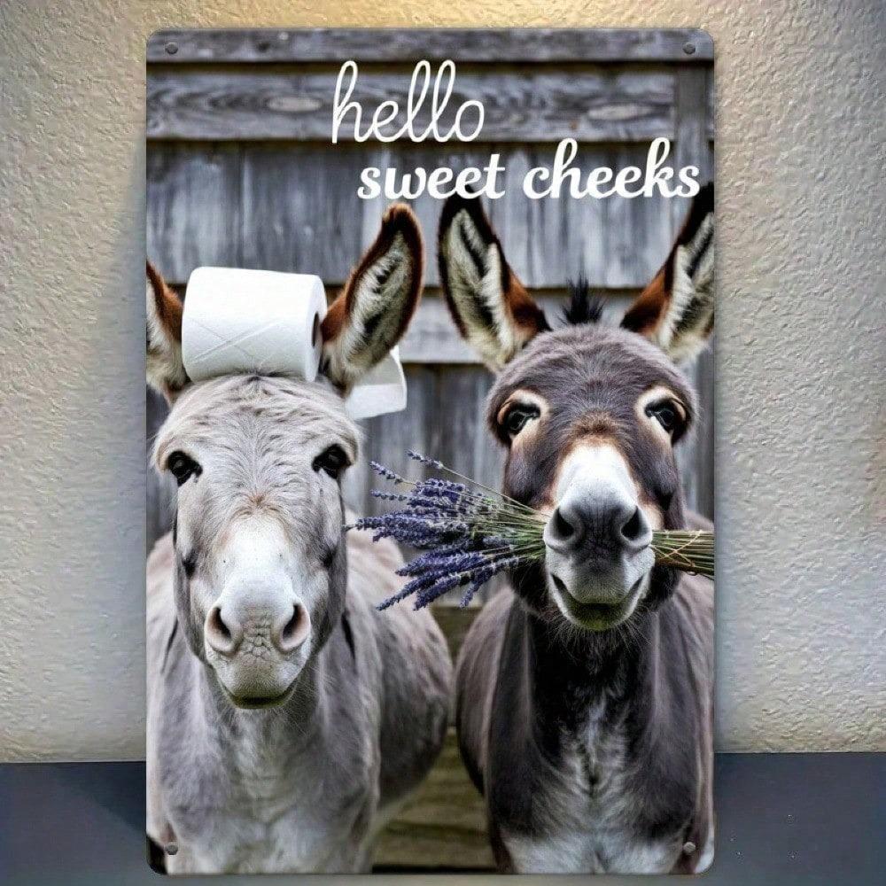 Vintage Donkey Metal Poster Wall Art Home Decor Bar Gift