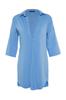 Women's Dress New Season Fashion Blue Mini Woven 100% Cotton Beach Dress