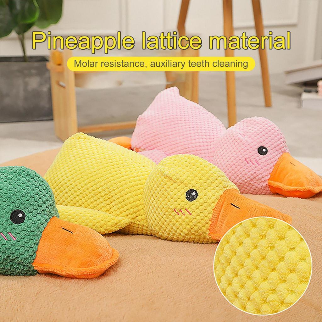 Παιχνίδι σκύλου που πατάει πάπια, ανθεκτικό στο τρίξιμο των δοντιών Καθαρισμός μεγάλου σκύλου Διαδραστική ψυχαγωγία Puppy Boredom Pet βελούδινο παιχνίδι