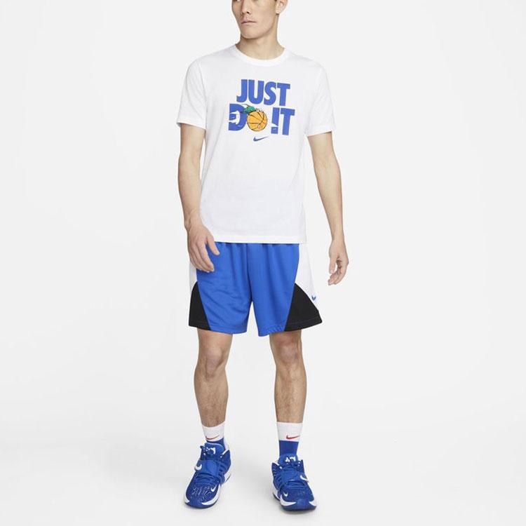 Nike Just Do It Letter Print Crew-Neck Short Sleeve T-Shirt Men Tops White DV1213-100