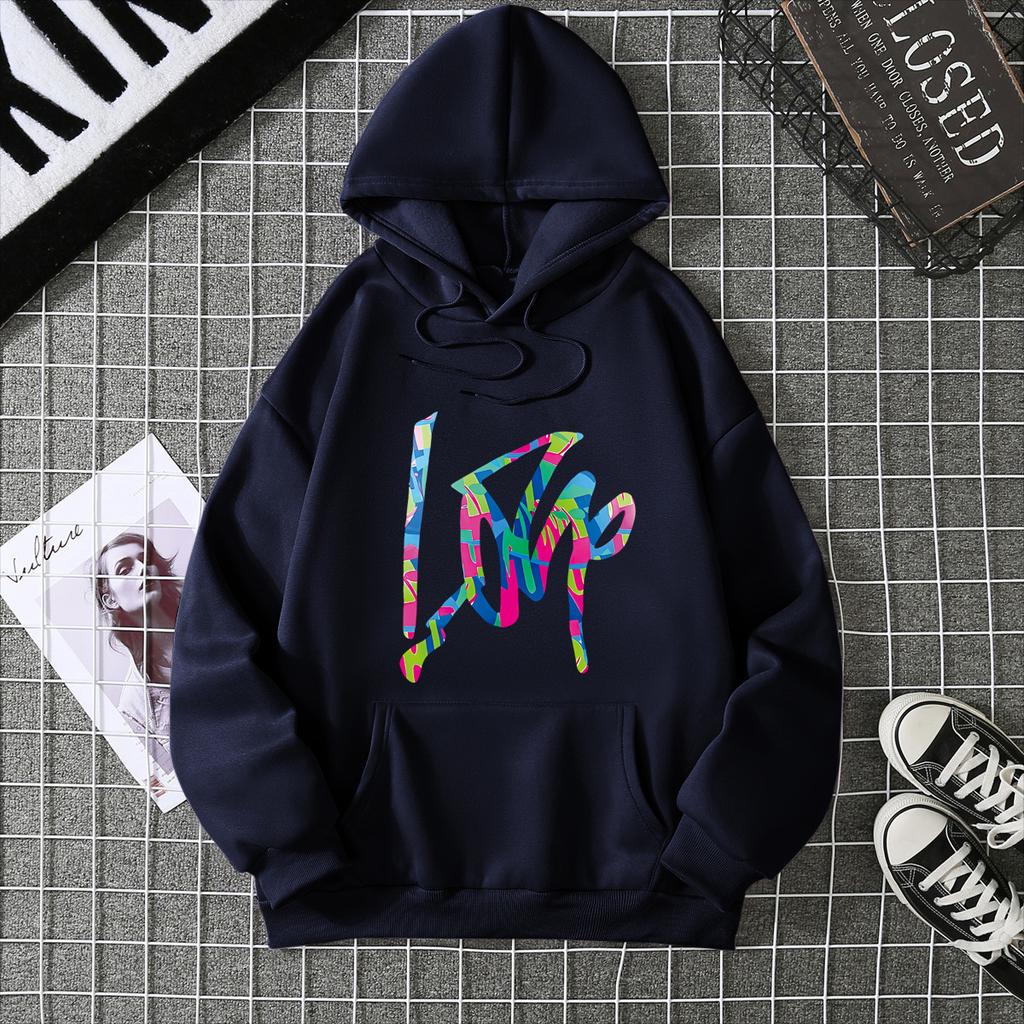 Autumn and winter velvet new fashionable hoodie loose and slimming 7017