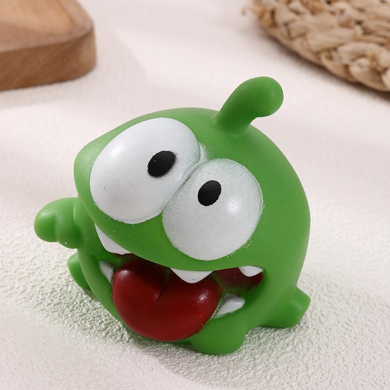 Mowing Frog Vinyl Toy: Cute Squeeze & Squeak Frog for Kids' Stress Relief