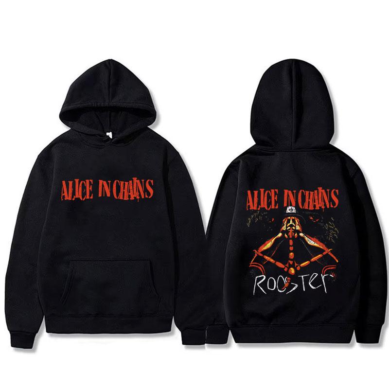 

Rock Band Alice in Chains Dirt Rooster Graphic Print Hoodie Men Women Gothic Punk Street Oversized Hoodies Male Vintage Pullover M