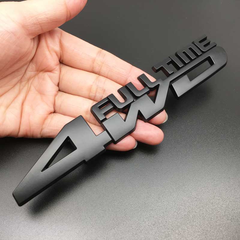 4WD FULL TIME New 3D Metal Car Stickers for Jeep Toyota Ford VW Subaru Styling Decal Accessories