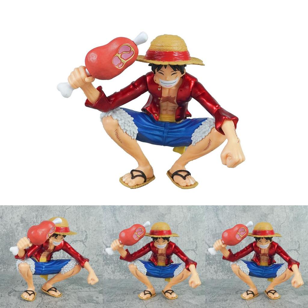 One Piece Luffy Sitting Pose Pvc Figure With Collectible Display For Anime Fans