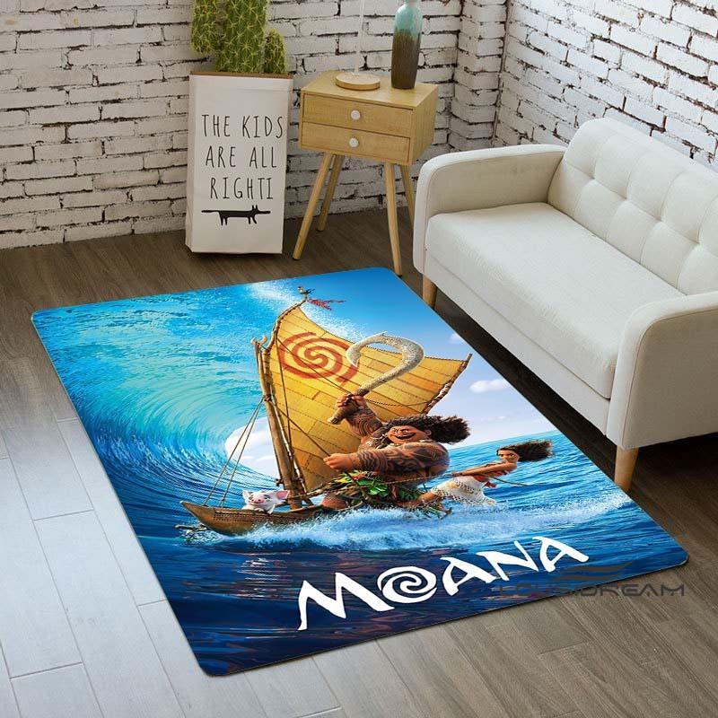 The new Moana-themed comedy adventure room mat is washable and non-slip, suitable for living room sofas, kitchens, and other are