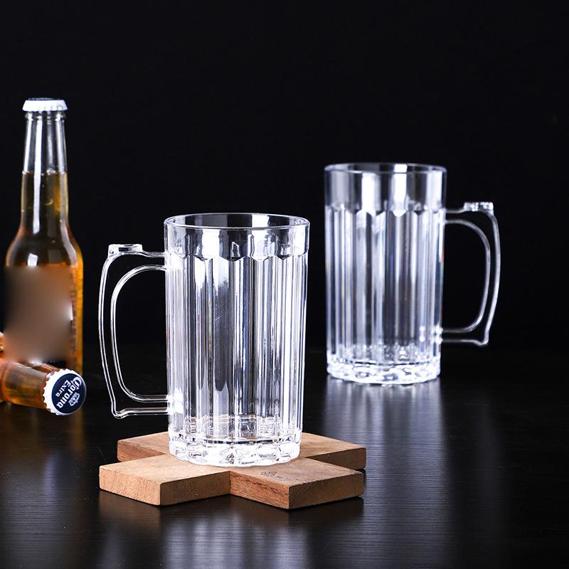 1Pcs 400Ml/600Ml Creative Transparent Acrylic Water Cup Large Capacity Anti-Fall Beer Cup Home Office Bar Tea Juice Coffee Mugs