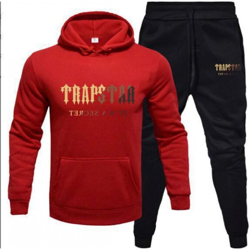 

TRAPSTAR Letter Printed Men s Women s Sportswear Set Hoodie Fashionable Fleece Sweatshirt Men XXL