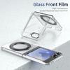 For Samsung Galaxy Z Flip6 5G Case Magnetic Kickstand Clear PC Phone Cover with HD Screen Film