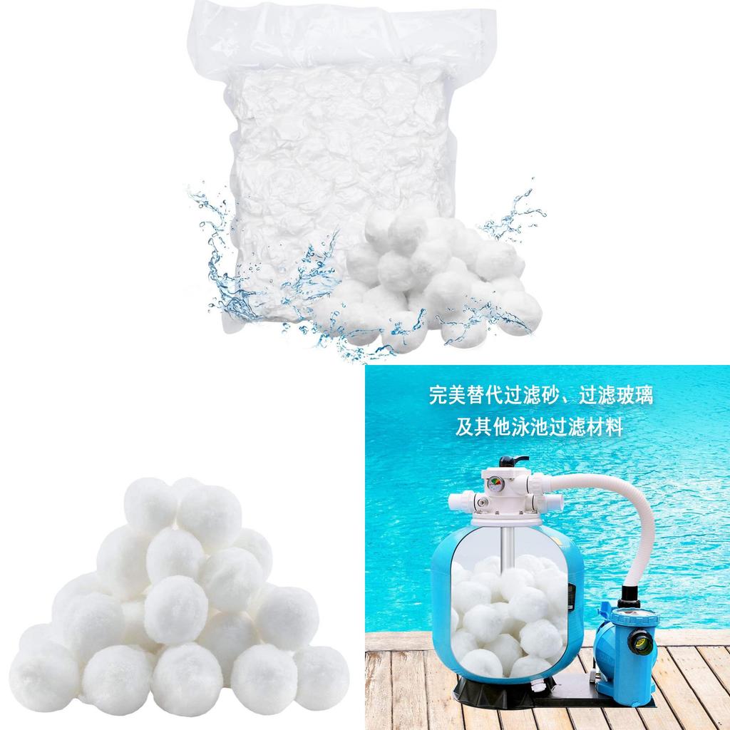 Water Filtration Media With White Fiber Ball For Pool And Aquarium Purification