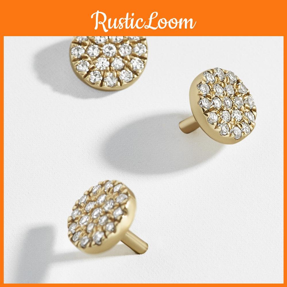 Round Alloy Unique Stud Earrings Minimalist European American Jewelry Trendy