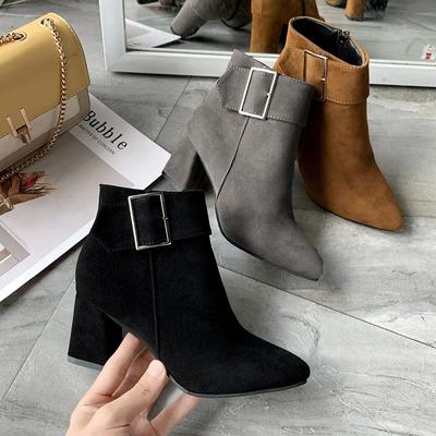Hochwertige Stiefel für Damen Herbst Damen Freizeitschuhe Hochhackige Spitzstiefel für Damen Neu Seitlicher Reißverschluss Übergröße Damenstiefel