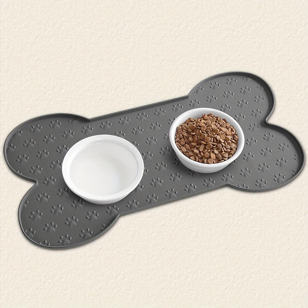 Nice Bone Pet Placemat Cat Food Bowl Mat Dog Feed Mat Cat Dog Drinking Feeding Placemat Silicone Waterproof Non-lip Pet Feeder Mats