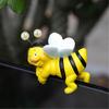 2Pieces Cute Climbing Bees Resin Pot Huggers Figurines for Personalizing Garden Patios Balconies and Home Decoration