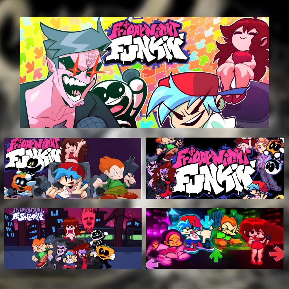 Fun Music Game FFriday Night Funkin Mouse Pad Large Thick Desk Pad Stitched Edges Gaming Mouse Mat For Pc