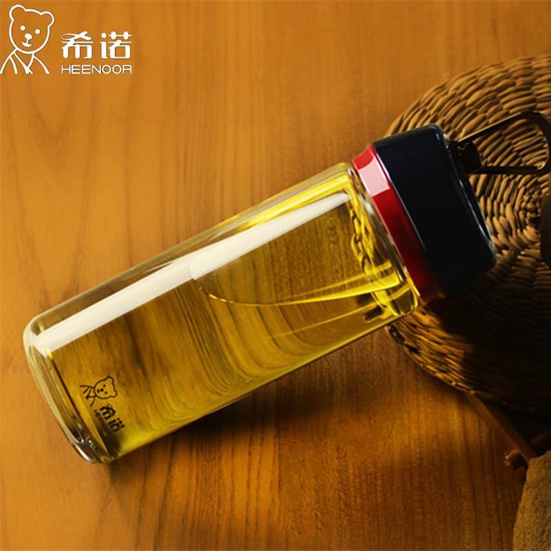 Heenoor Portable Single-Layer Glass Cup with Handle