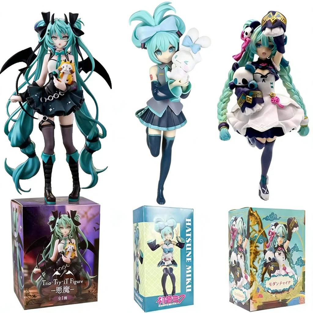 Hatsune Miku X Cinnamoroll Figure Anime Collectible Models Decorative Decorations Children Birthday Christmas Kawaii Gift