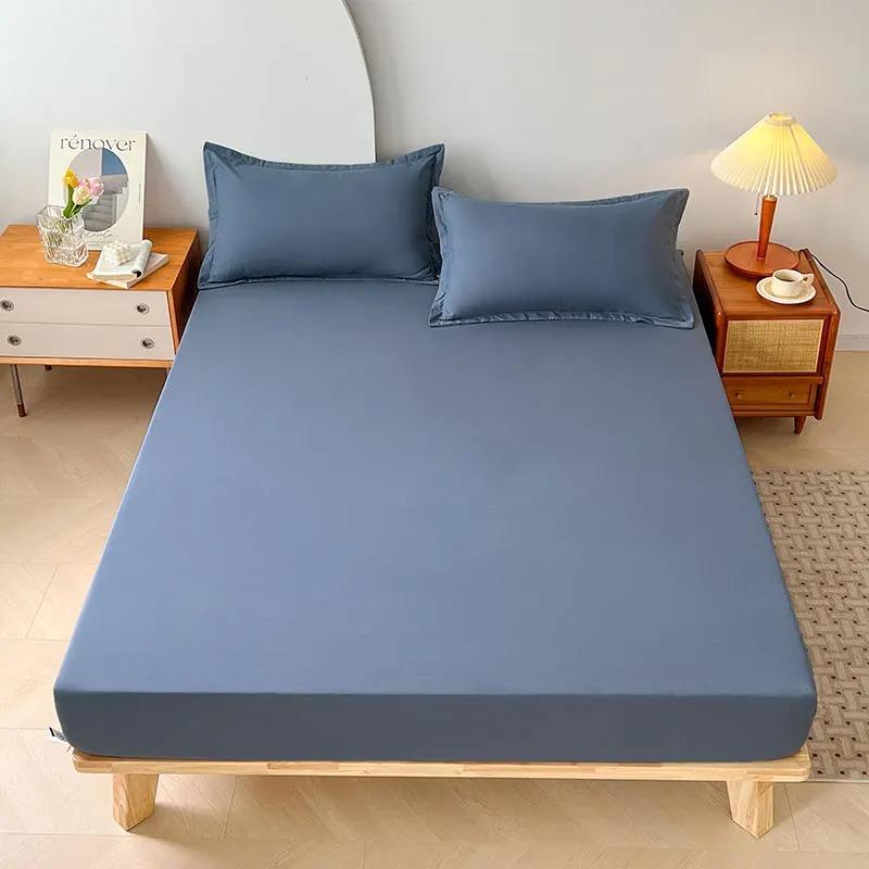 1PC Plain Color Waterproof Mattress Cover Polyester Material Thin Breathable Bedroom Four Seasons Apply