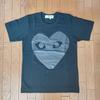 PLAY COMME DES GARCONS BLACK T-SHIRT, SIZE SMALL UN Unisex T-Shirt