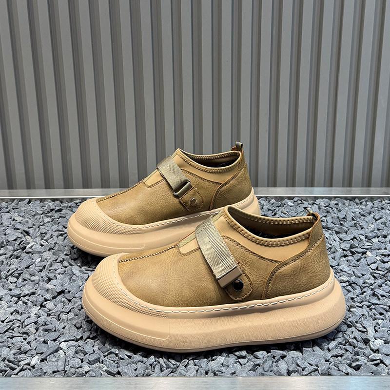 Winter Platform Low-top Lazy Leather Single Cotton Casual Shoes Cr