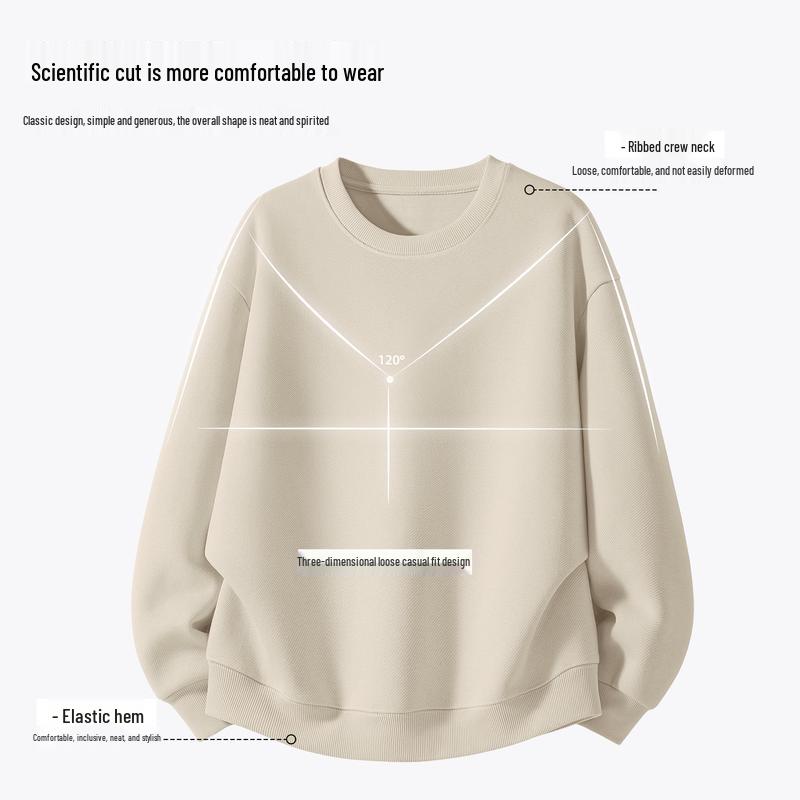 JEANSWEST LIFE Men's Long-Sleeve Crewneck Sweatshirt