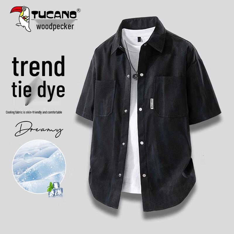 TUCANO Men s Tie-Dye Short-Sleeve Quick-Dry Casual Shirt 3XL