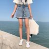 Summer Denim Shorts High Waist Denim Wide Leg Pants Women
