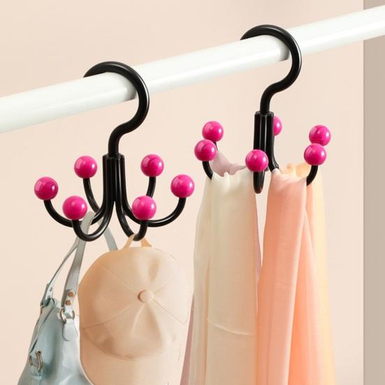 Hook with Six-claw Design Space Saving Hangers No-Punch Durable Load-bearing Hook for Kitchen Bathroom Bedroom