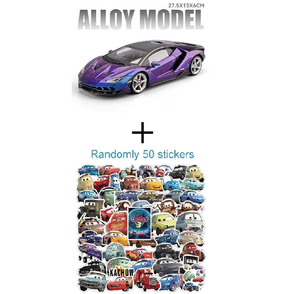 1:18 Scale Lambor LP770 Car Model Toy Metal Die-cast Shock Absorption Vehicles Sound Light Supercar Models Gifts for Children